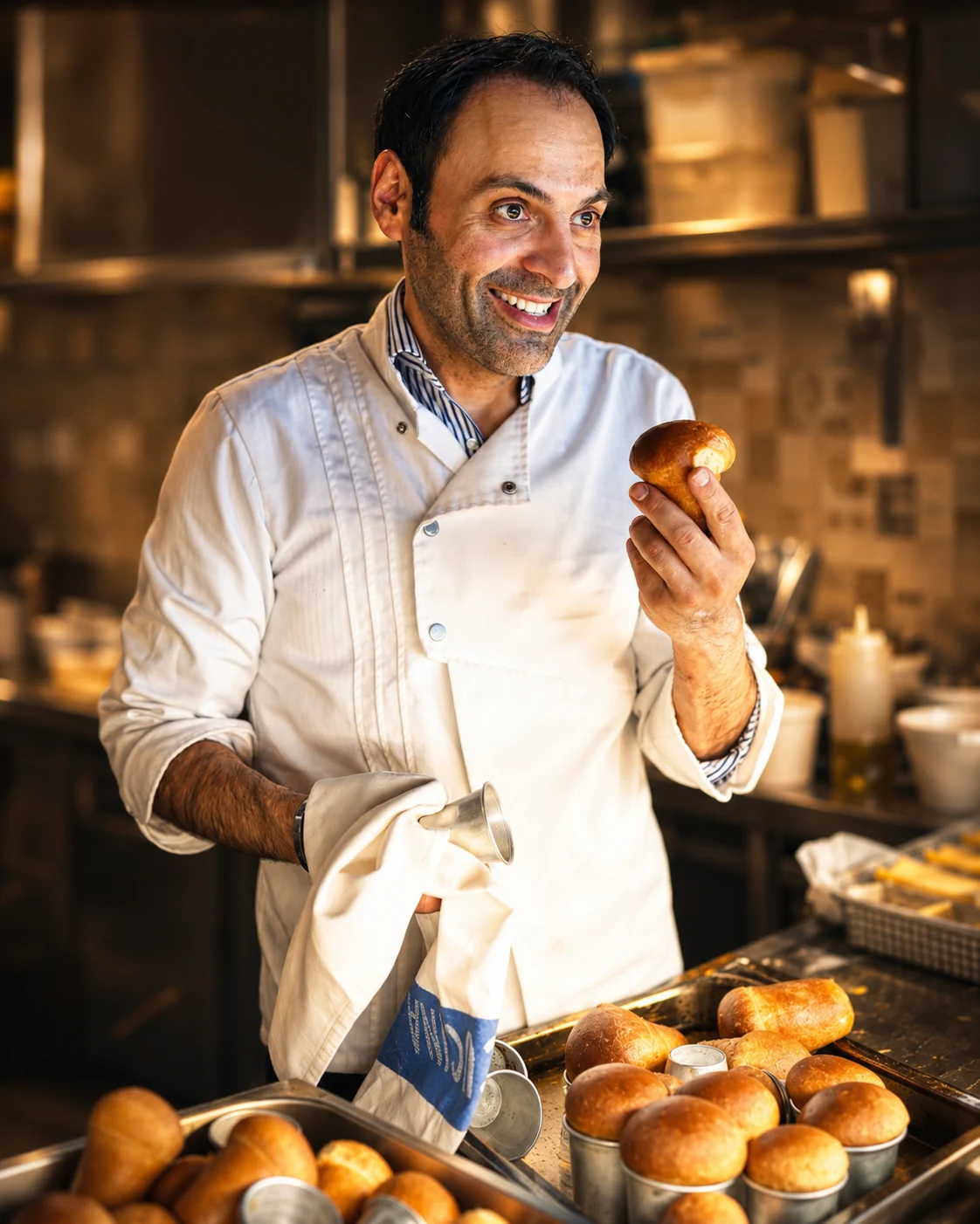 Pietro Parisi in cucina